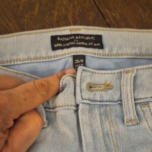 Banana Republic Sky Blue Denim Super Stretch Legging Fit Size 0